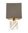 Mid century table lamp with travertine and brass base by Fratelli Manneli - Mid Century Lighting - 1970s table lamps
