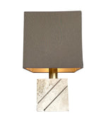 Mid century table lamp with travertine and brass base by Fratelli Manneli - Mid Century Lighting - 1970s table lamps