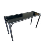 Vintage Console Table - Mid Century Console Table - Chinoiserie Console Table - 1970s - Black lacqured - Ed Butcher - Antique Shop London