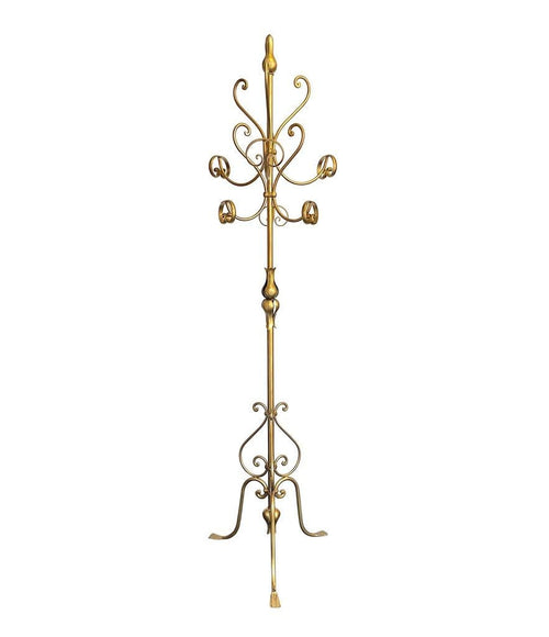 Ornate 1950's Style Italian Gilt Wrought Iron Coat Stand in the manner of Hans Kogl - Mid Century Furniture - Ed Butcher Antique Shop London