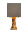 Mid Century Lighting - 1940s Table Lamp - Charles Dudouyt - carved Oak - Ed Butcher Antique Shop London