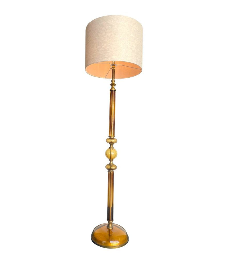 Mid Century Lighting - Murano  Floor Lamp - 1950s - Yellow Glass - Ed Butcher Antique Shop London