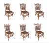 Set of Six 1920s Chinoiserie French Bamboo Dining Chairs - Art Deco Furniture - Ed Butcher Antiques 