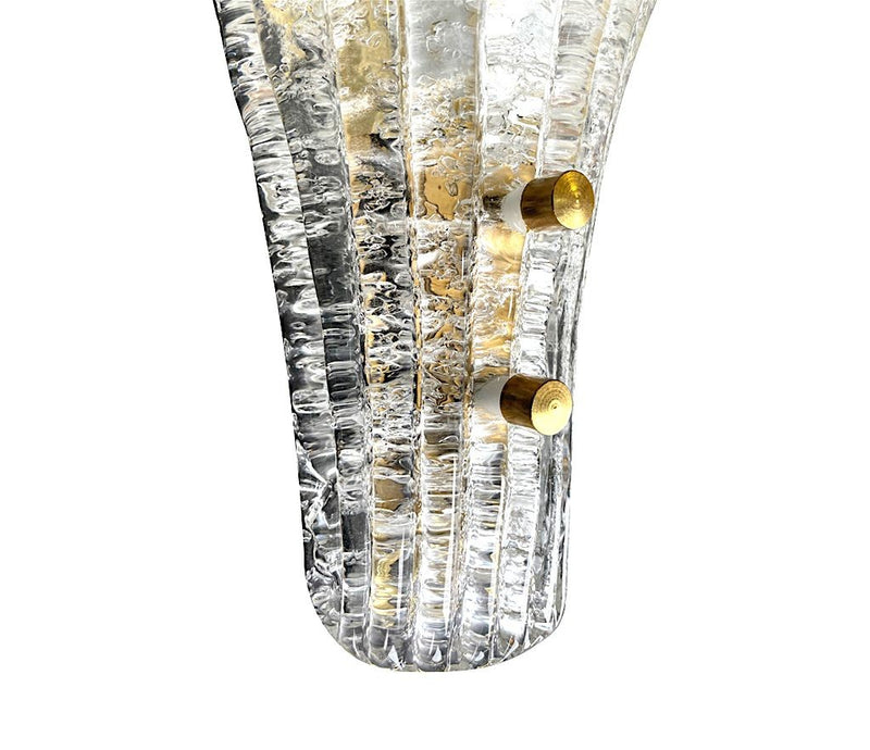 Pair of 1960s Swedish, Orrefors glass, fan shaped wall sconces by Carl Fagerlund - Mid Century Lighting - Ed Butcher Antique Shop London