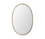 Mid Century Mirror Italian brass framed oval mirror with beaded edge - Mid Century Mirrors