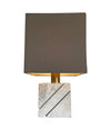 Mid century table lamp with travertine and brass base by Fratelli Manneli - Mid Century Lighting - 1970s table lamps