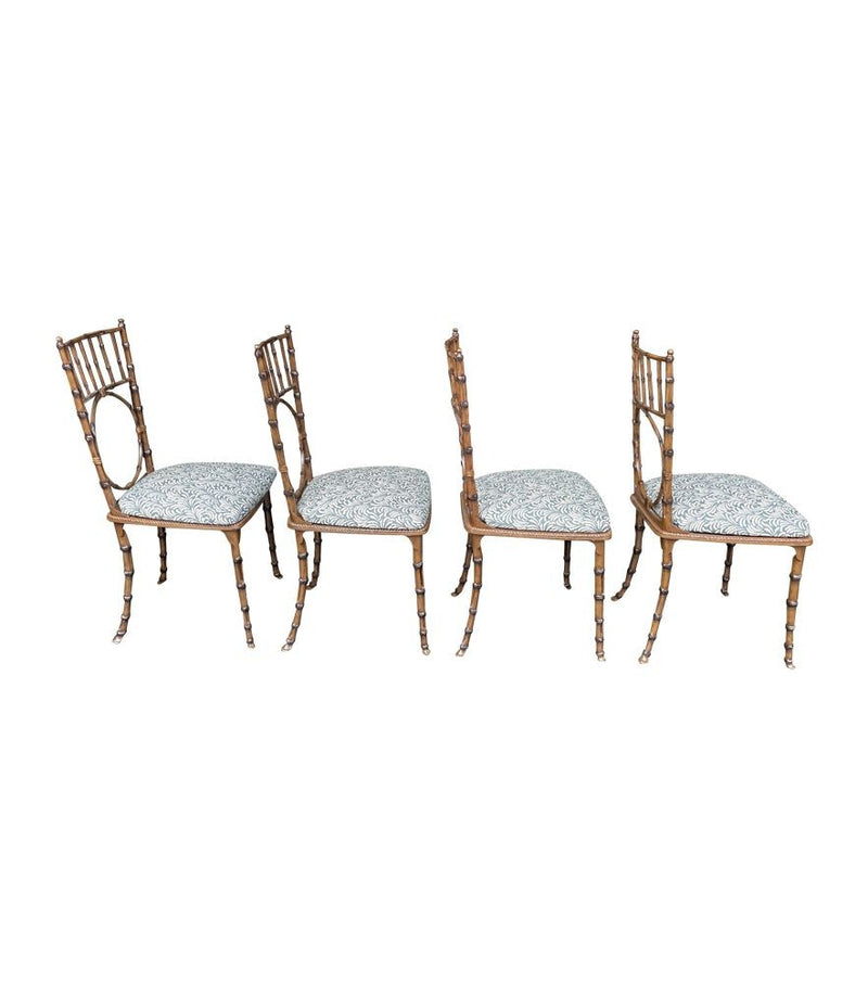 Set of four Mid Century Chairs Faux Bamboo