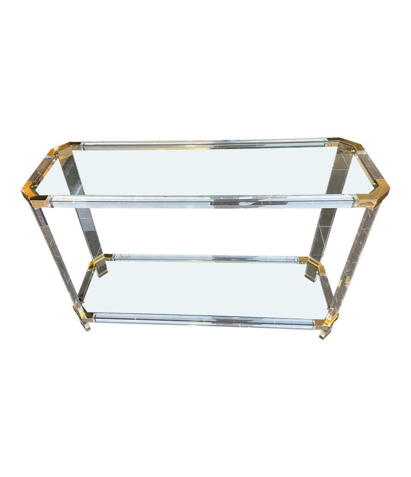 1970s Lucite Console Table - Mid Century Furniture - Ed Butcher Antiques
