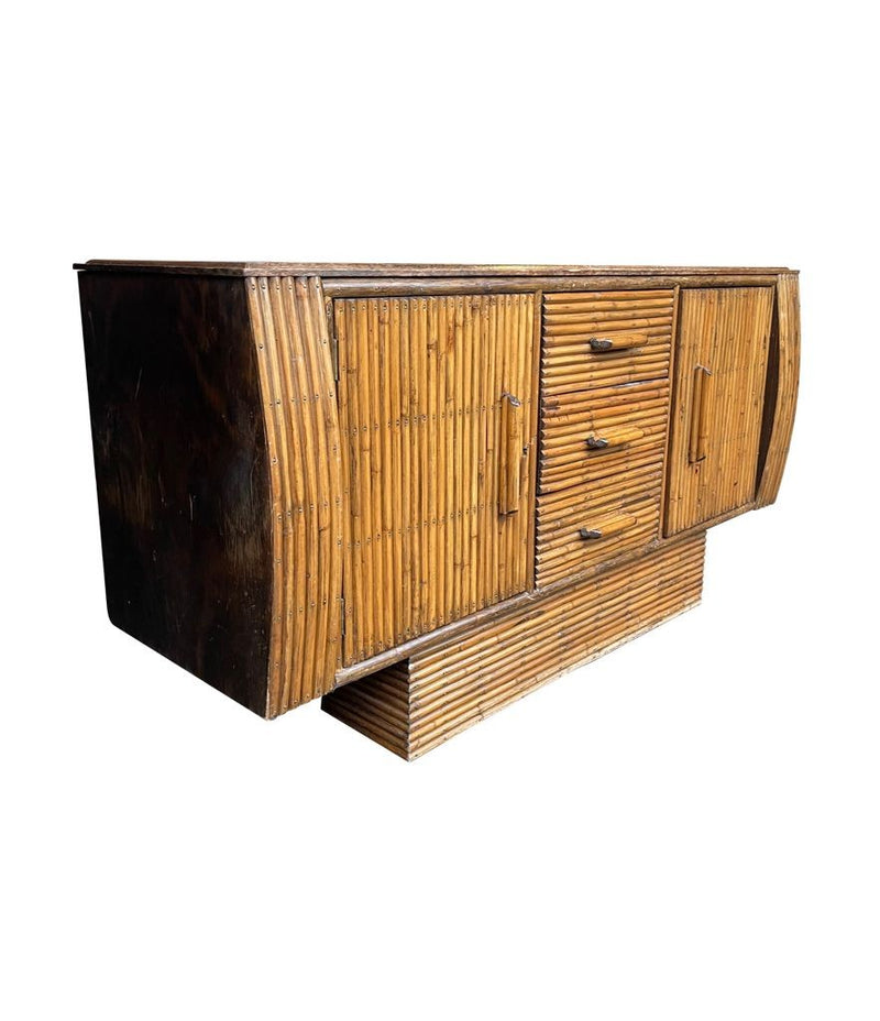 1920s Oak & Bamboo Sideboard - Angaves of Leicestershire - Art Deco Furniture - Ed Butcher Antiques