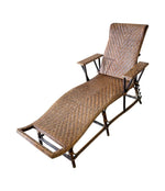 1920s French Riviera Rattan Bamboo Sun Lounger - Art Deco Furniture - Ed Butcher Antiques