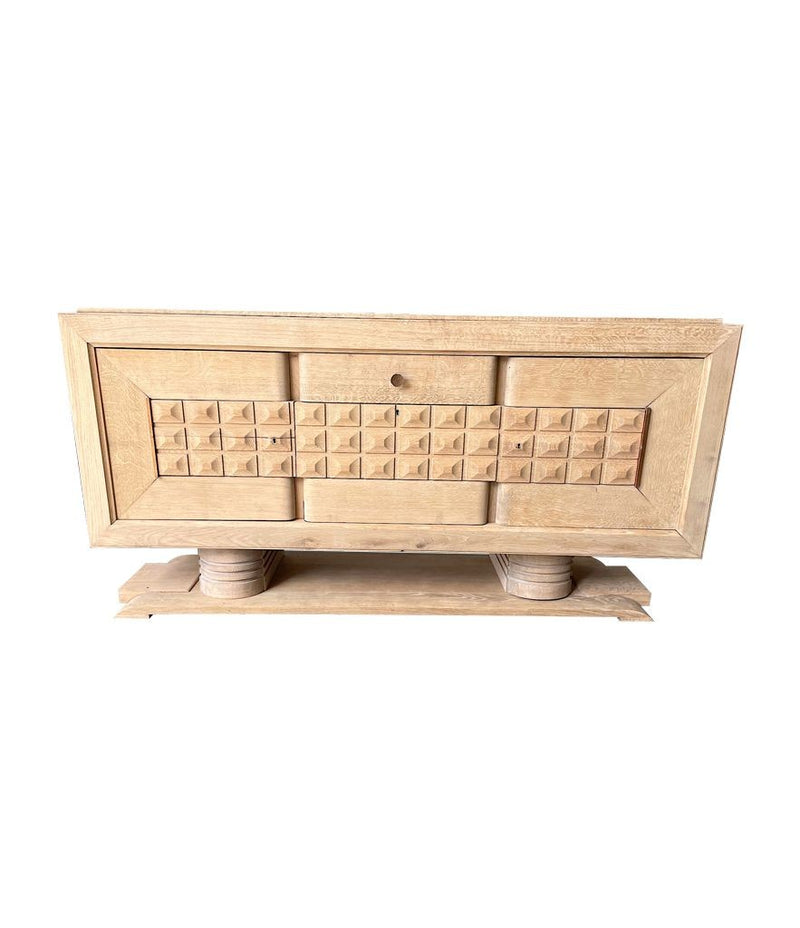 Antique Furniture - 1940s Sideboard - Charles Dudouyt - Bleached Oak - Ed Butcher Antique Shop London