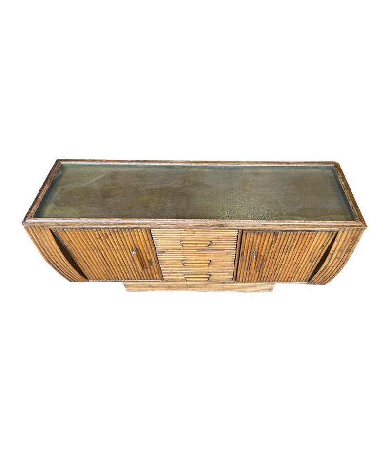 1920s Oak & Bamboo Sideboard - Angaves of Leicestershire - Art Deco Furniture - Ed Butcher Antiques
