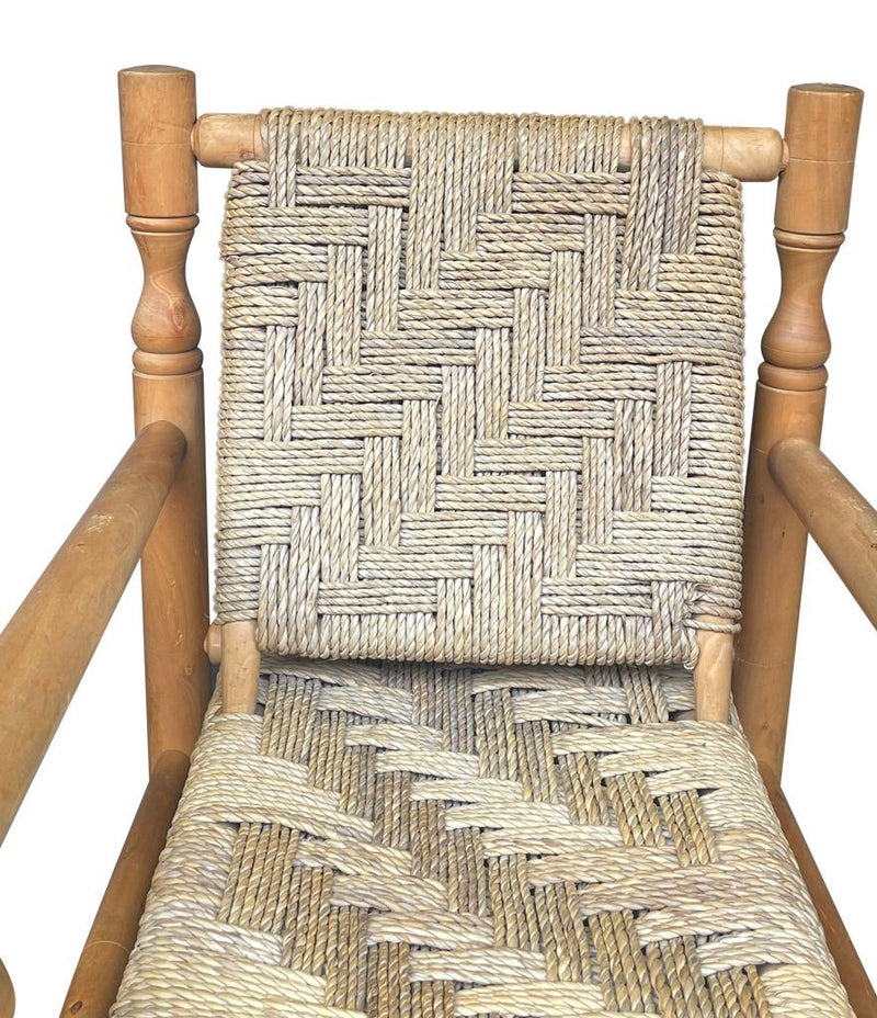 Mid Century armchair - Mid Century Furniture - Vintage Armchairs - Audoux Minet chairs - Woven Chairs - Rope Chairs - Ed Butcher Antiques - Antique Shop London