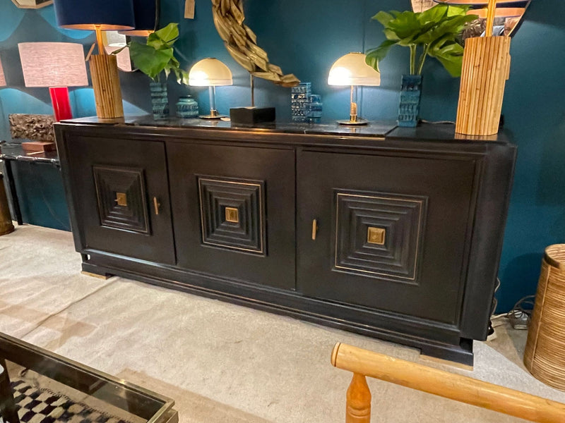 Art Deco Sideboard - black art deco sideboard - Black Sideboard - Maxime Old - Ed Butcher Antiques - Antique Shop London