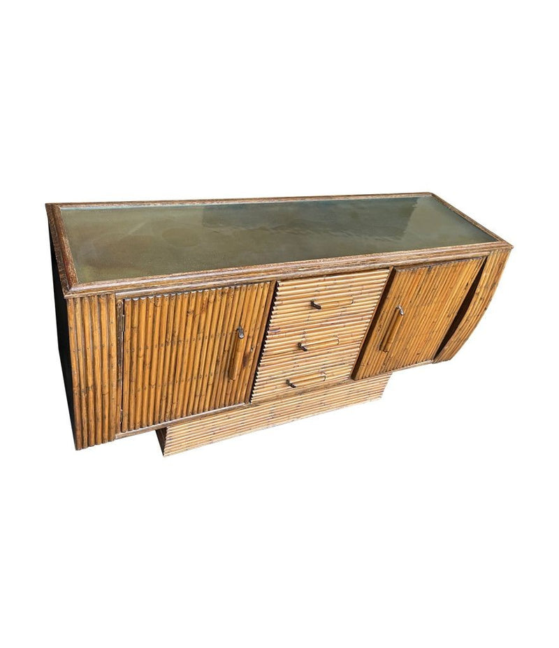 1920s Oak & Bamboo Sideboard - Angaves of Leicestershire - Art Deco Furniture - Ed Butcher Antiques