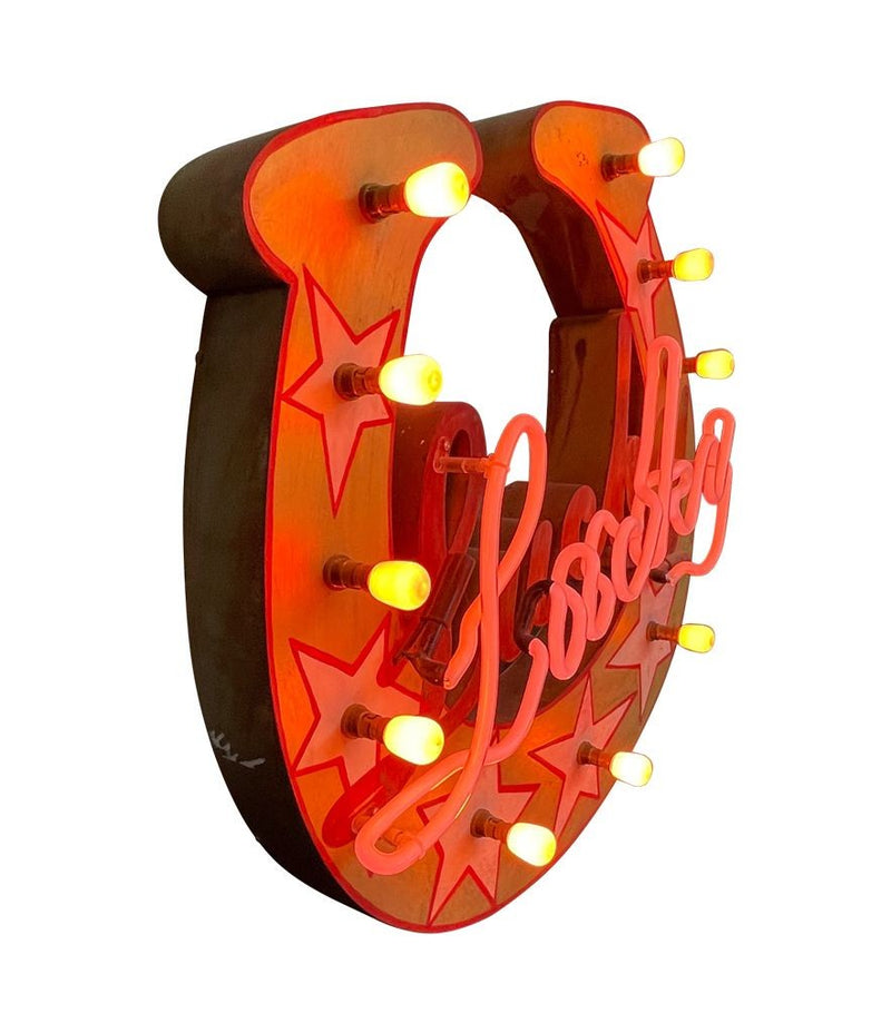 A UNIQUE NEON ART PIECE "LUCKY" BY LEGENDARY NEON ARTIST CHRIS BRACEY