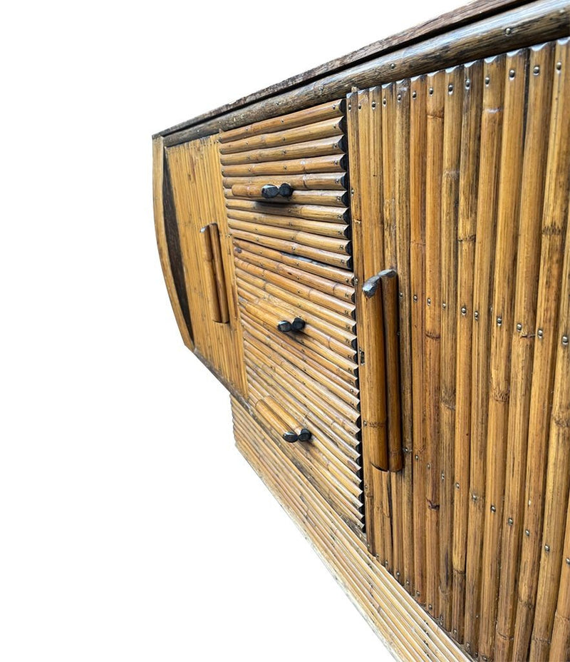 1920s Oak & Bamboo Sideboard - Angaves of Leicestershire - Art Deco Furniture - Ed Butcher Antiques