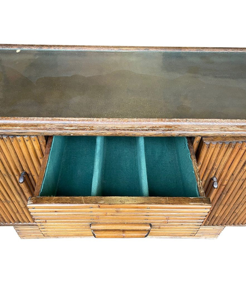 1920s Oak & Bamboo Sideboard - Angaves of Leicestershire - Art Deco Furniture - Ed Butcher Antiques