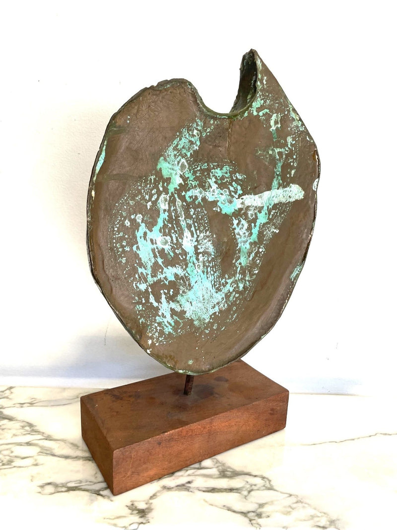 Mid Century Sculpture - Ron Hitchins - Verdigris - 1950s - Antique Shop London