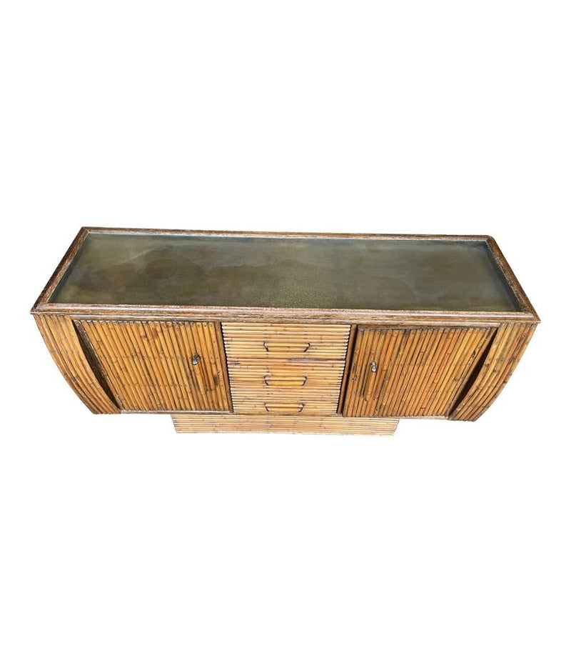 1920s Oak & Bamboo Sideboard - Angaves of Leicestershire - Art Deco Furniture - Ed Butcher Antiques