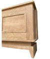 1930S BLEACHED OAK CREDENZA BY GASTON POISSON WITH ORIGINAL BRASS DETAILING
