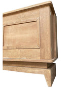 1930S BLEACHED OAK CREDENZA BY GASTON POISSON WITH ORIGINAL BRASS DETAILING