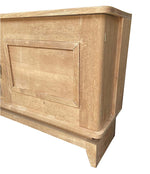 1930S BLEACHED OAK CREDENZA BY GASTON POISSON WITH ORIGINAL BRASS DETAILING