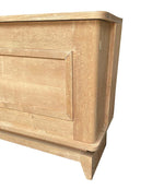 1930S BLEACHED OAK CREDENZA BY GASTON POISSON WITH ORIGINAL BRASS DETAILING