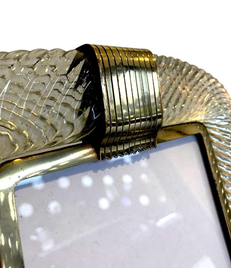 1940S BAROVIER AND TOSO MURANO GLASS PICTURE FRAME WITH BRASS DETAILIN – Ed  Butcher