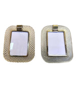 1940S BAROVIER & TOSO MURANO GLASS PICTURE FRAME WITH BRASS DETAILING