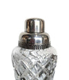 1950S CRYSTAL VAL SAINT LAMBERT COCKTAIL SHAKER WITH SILVER PLATED TOP