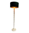 1950S FRENCH CARVED WOODED FLOOR LAMP IN THE STYLE OF CHARLES DUDOUYT