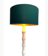1950S FRENCH CARVED WOODED FLOOR LAMP IN THE STYLE OF CHARLES DUDOUYT