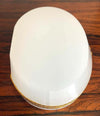 STUNNING 1950S WHITE MURANO GLASS HINGED JEWELRY BOX BY CENDESE MURANO, ITALY