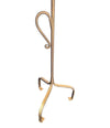 Mid Century floor lamp gilt wrought iron adjustable base and linen shade - Mid Century Lighting