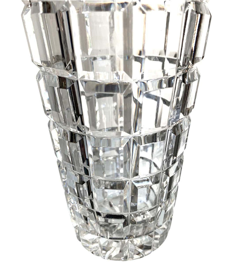 1950S VAL ST LAMBERT CRYSTAL AND GOLD-PLATED COCKTAIL SHAKER AND ICE BUCKET