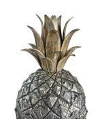 1960S ITALIAN METAL PINEAPPLE ICE BUCKET BY MAURO MANETTI WITH GILT LEAVES