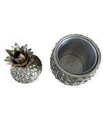 1960S ITALIAN METAL PINEAPPLE ICE BUCKET BY MAURO MANETTI WITH GILT LEAVES