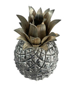 1960S ITALIAN METAL PINEAPPLE ICE BUCKET BY MAURO MANETTI WITH GILT LEAVES