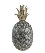 1960S ITALIAN METAL PINEAPPLE ICE BUCKET BY MAURO MANETTI WITH GILT LEAVES