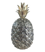 1960S ITALIAN METAL PINEAPPLE ICE BUCKET BY MAURO MANETTI WITH GILT LEAVES