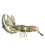1960S LIFE-SIZE SOLID BRASS LOBSTER SCULPTURE WITH EXQUISITE DETAIL