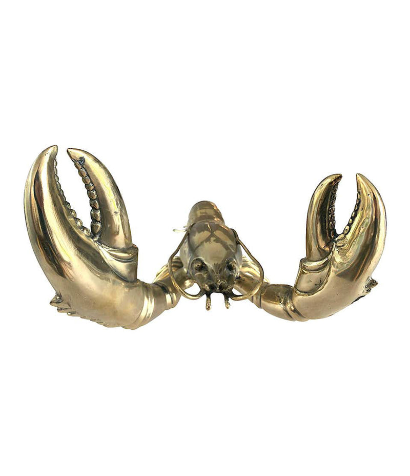 1960S LIFE-SIZE SOLID BRASS LOBSTER SCULPTURE WITH EXQUISITE DETAIL