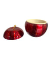 1970S APPLE ICE BUCKET BY DAYDREAM IN ANODISED VIBRANT RED WITH BRASS HANDLE