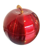 1970S APPLE ICE BUCKET BY DAYDREAM IN ANODISED VIBRANT RED WITH BRASS HANDLE