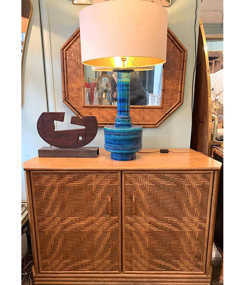 1970s French Riviera Bamboo & Rattan Side Cabinet - Mid Century Furniture - Ed Butcher Antiques