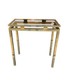 1970S GUY LEFEVRE STYLE GILT METAL CONSOLE AND MATCHING MIRROR