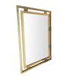 1970S GUY LEFEVRE STYLE GILT METAL CONSOLE AND MATCHING MIRROR