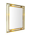1970S GUY LEFEVRE STYLE GILT METAL CONSOLE AND MATCHING MIRROR