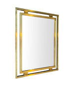 1970S GUY LEFEVRE STYLE GILT METAL CONSOLE AND MATCHING MIRROR